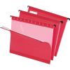 Pendaflex 04152 1/5 BLA Reinforced Hanging File Folders, Letter Size, Black, 1/5 Cut, 25/BX (4152 1/5 BLA)(Red)