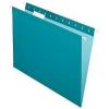Pendaflex 04152 1/5 BLA Reinforced Hanging File Folders, Letter Size, Black, 1/5 Cut, 25/BX (4152 1/5 BLA)(Teal)
