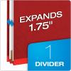 Pendaflex® Classification Folders, 1 Divider, 2″ Fasteners, Letter, Dark Green, 10/Box (23733P), Specialty(Bright Red)