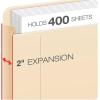 Pendaflex File Jackets, Legal Size, Manila, 2″ Expansion, Reinforced Straight-Cut Tabs with Thumb Cut, 50 Per Box (23200EE), Beige(50 Per Box)