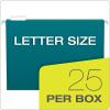 Pendaflex Recycled Hanging File Folders, Letter Size, Assorted Jewel-Tone Colors, Two-Tone for Foolproof Filing, 1/5-Cut Tabs, 25 Per Box (81667)(Folders)