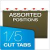 Pendaflex Reinforced Hanging Folders, Legal Size, Standard Green, 1/5 Cut, 25/BX (4153 1/5)(Legal (Pack of 10))
