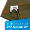 Pendaflex Reinforced Hanging Folders, Legal Size, Standard Green, 1/5 Cut, 25/BX (4153 1/5)(Legal (Pack of 4))