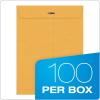 Quality Park 12 x 15-1/2 Clasp Envelopes, Clasp and Gummed Closures, for Oversized Papers, Drawings or Posters, 32 lb Kraft Paper, 100/Box (QUA37810)(8.75 x 11.5)