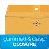 Quality Park 12 x 15-1/2 Clasp Envelopes, Clasp and Gummed Closures, for Oversized Papers, Drawings or Posters, 32 lb Kraft Paper, 100/Box (QUA37810)(8.75 x 11.5)
