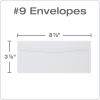 Quality Park #9 Envelopes, Letter Size White Mailing Envelopes, 3-7/8 x8-7/8 Inch, No Window Business Envelopes, Gummed Closure, 500/Box (QUA90090)(#9)