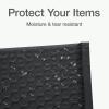 Quality Park Bubble Mailers, 6 x 9 Inch, White Poly Mailers, Padded Envelopes, Shipping Envelopes, Water Resistant, Self Seal, 50 Per Box (QUA85856), Plastic(Black)
