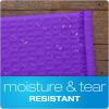 Quality Park Bubble Mailers, 6 x 9 Inch, White Poly Mailers, Padded Envelopes, Shipping Envelopes, Water Resistant, Self Seal, 50 Per Box (QUA85856), Plastic(Purple)