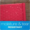 Quality Park Bubble Mailers, 6 x 9 Inch, White Poly Mailers, Padded Envelopes, Shipping Envelopes, Water Resistant, Self Seal, 50 Per Box (QUA85856), Plastic(Red)