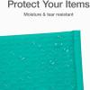 Quality Park Bubble Mailers, 6 x 9 Inch, White Poly Mailers, Padded Envelopes, Shipping Envelopes, Water Resistant, Self Seal, 50 Per Box (QUA85856), Plastic(Teal)