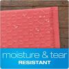 Quality Park Bubble Mailers, 8.25 x 11 Shipping Envelopes, Water Resistant White Poly Padded Envelopes, Redi-Strip Peel Off Closure, 25/Box (QUA85859)(Coral)