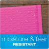 Quality Park Bubble Mailers, 8.25 x 11 Shipping Envelopes, Water Resistant White Poly Padded Envelopes, Redi-Strip Peel Off Closure, 25/Box (QUA85859)(Pink)