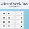 Redi-Tag Monthly Adhesive Tabs, Preprinted Tabs, 8 Sets of Jan-Dec Plus Bonus Blank Tabs, 7/17″ x 1″, Durable and Customizable Labels with Permanent Adhesive for Planners and Files, White (1006546)(Weekly Tabs)
