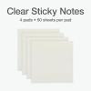 Redi-Tag Translucent Sticky Notes, Transparent Self-Stick Notes, 3″ x 3″, Pastel Colors, 8 Pads, 50 Notes Per Pad, 400 Sheets (1006595)(Transparent)