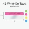 Redi-Tag Write On Tabs, Removable Index Tabs, Customizable Adhesive Labels, 4 Assorted Colors: Yellow, Green, Pink, Blue, 0.7″ x 2″, 48 Per Pack (B33248)(48 Count (Pack of 1))