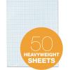 TOPS Cross-Section Pads, 8-1/2″ x 11″, Glue Top, Graph Rule (10 x 10), 50 Sheets (35101)(5 Squares/Inch)