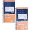 Adams Phone Message Book, 5.25 x 11 Inch, Spiral Bound, 2-Part, Carbonless, 4 Messages per Page, 400 Sets, 2-Pack, White and Canary (S1154-2D)