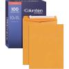 Columbian 10 x 13 Catalog Envelopes with Self Seal Closure, 28 lb Brown Kraft, for Mailing Flat Letter Size Documents or Photos, 100 Per Box (COLO335)(Large)