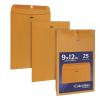 Columbian 9 x 12 Clasp Envelopes, Gummed, 24 lb Kraft Multipurpose Envelopes for Mailing, Storing or Filing Documents, 25 per Pack (COLO340)