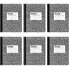 Oxford Composition Notebooks, Wide Ruled Paper, 9-3/4 x 7-1/2 Inches, 100 Sheets, Black, 6 Pack (63764)(Black)