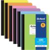 Oxford Composition Notebooks, Wide Ruled Paper, 9-3/4 x 7-1/2 Inches, 100 Sheets, Black, 6 Pack (63764)(Pastel)