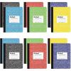 Oxford Composition Notebooks, Wide Ruled Paper, 9-3/4″ x 7-1/2″, Assorted Marble Covers, 100 Sheets, 12 per Pack, Colors May Vary (63794)