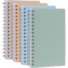 Oxford Poly Spiral Notebooks, Small 5.7 x 8.5 Book, Thick Poly Cover, White Paper, College Rule, 80 Sheets/160 Pages, Neutral Colors, 4 Pack (69721)