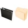 Pendaflex 04152 1/5 BLA Reinforced Hanging File Folders, Letter Size, Black, 1/5 Cut, 25/BX (4152 1/5 BLA)(Black)