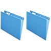 Pendaflex 04152 1/5 BLA Reinforced Hanging File Folders, Letter Size, Black, 1/5 Cut, 25/BX (4152 1/5 BLA)(Blue)
