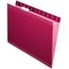Pendaflex 04152 1/5 BLA Reinforced Hanging File Folders, Letter Size, Black, 1/5 Cut, 25/BX (4152 1/5 BLA)(Burgundy)