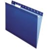 Pendaflex 04152 1/5 BLA Reinforced Hanging File Folders, Letter Size, Black, 1/5 Cut, 25/BX (4152 1/5 BLA)(Navy)