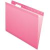 Pendaflex 04152 1/5 BLA Reinforced Hanging File Folders, Letter Size, Black, 1/5 Cut, 25/BX (4152 1/5 BLA)(Pink)