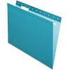 Pendaflex 04152 1/5 BLA Reinforced Hanging File Folders, Letter Size, Black, 1/5 Cut, 25/BX (4152 1/5 BLA)(Teal)