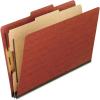 Pendaflex® Classification Folders, 1 Divider, 2″ Fasteners, Letter, Dark Green, 10/Box (23733P), Specialty(Red)