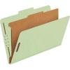 Pendaflex Recycled Classification File Folders, 2 Dividers, 2″ Embedded Fasteners, 2/5 Tab Cut, Legal Size, Light Green, Box of 10 (29076R)(Light Green)