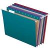 Pendaflex Recycled Hanging File Folders, Letter Size, Assorted Jewel-Tone Colors, Two-Tone for Foolproof Filing, 1/5-Cut Tabs, 25 Per Box (81667)(Folders)