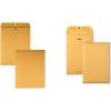 Quality Park 12 x 15-1/2 Clasp Envelopes, Clasp and Gummed Closures, for Oversized Papers, Drawings or Posters, 32 lb Kraft Paper, 100/Box (QUA37810)(12 x 15.5)