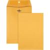 Quality Park 6 x 9 Clasp Envelopes, Clasp and Gummed Closures for Storing or Mailing, 28 lb Kraft Paper, Bulk Dispenser Box, 500/Carton (QUA37555)