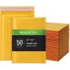 Quality Park Bubble Mailers, 6 x 9 Shipping Envelopes, Self-Seal, Durable Brown Kraft Padded Envelopes, Redi-Strip Peel Off Closure, 50 Per Box (QUA85755)(6 x 10)
