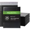 Quality Park Bubble Mailers, 8.25 x 11 Shipping Envelopes, Water Resistant White Poly Padded Envelopes, Redi-Strip Peel Off Closure, 25/Box (QUA85859)(Black)