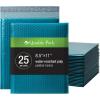 Quality Park Bubble Mailers, 8.25 x 11 Shipping Envelopes, Water Resistant White Poly Padded Envelopes, Redi-Strip Peel Off Closure, 25/Box (QUA85859)(Blue)