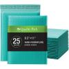 Quality Park Bubble Mailers, 8.25 x 11 Shipping Envelopes, Water Resistant White Poly Padded Envelopes, Redi-Strip Peel Off Closure, 25/Box (QUA85859)(Teal)