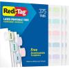 Redi-Tag Laser Printable Tabs, Permanent Index Tabs, Customizable Adhesive Labels, Assorted Pastel Colors, 1.125″ x 1.25″, 375 Per Pack (1006791)(Pastel)