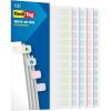 Redi-Tag Write-On Tabs, Permanent Adhesive Index Tabs, Assorted Primary Colors: Yellow, Orange, Red, Blue and Green, 1″ x 7/16″, 130 Pack (1009302)(Pastel)