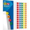 Redi-Tag Write-On Tabs, Permanent Adhesive Index Tabs, Assorted Primary Colors: Yellow, Orange, Red, Blue and Green, 1″ x 7/16″, 130 Pack (1009302)(Primary)