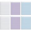 TOPS 8.5 x 11 Legal Pads, 6 Pack, Prism Brand, 2 Gray/2 Blue/2 Purple, Wide Ruled, 50 Sheets Per Writing Pad, Made in the USA (63116)(Assorted Pastels)
