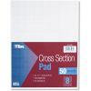 TOPS Cross-Section Pads, 8-1/2″ x 11″, Glue Top, Graph Rule (10 x 10), 50 Sheets (35101)(8 Squares/Inch)
