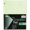 TOPS Engineering Computation Pad, 8-1/2″ x 11″, Glue Top, 5 x 5 Graph Rule on Back, Green Tint Paper, 3-Hole Punched, 200 Sheets (35502)(200 Sheets)
