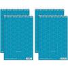 TOPS Prism Steno Books, 6″ x 9″, Gregg Rule, Gray Paper, 80 Sheets, Perforated, 4 Pack (80274)(Blue)
