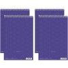 TOPS Prism Steno Books, 6″ x 9″, Gregg Rule, Gray Paper, 80 Sheets, Perforated, 4 Pack (80274)(Purple)